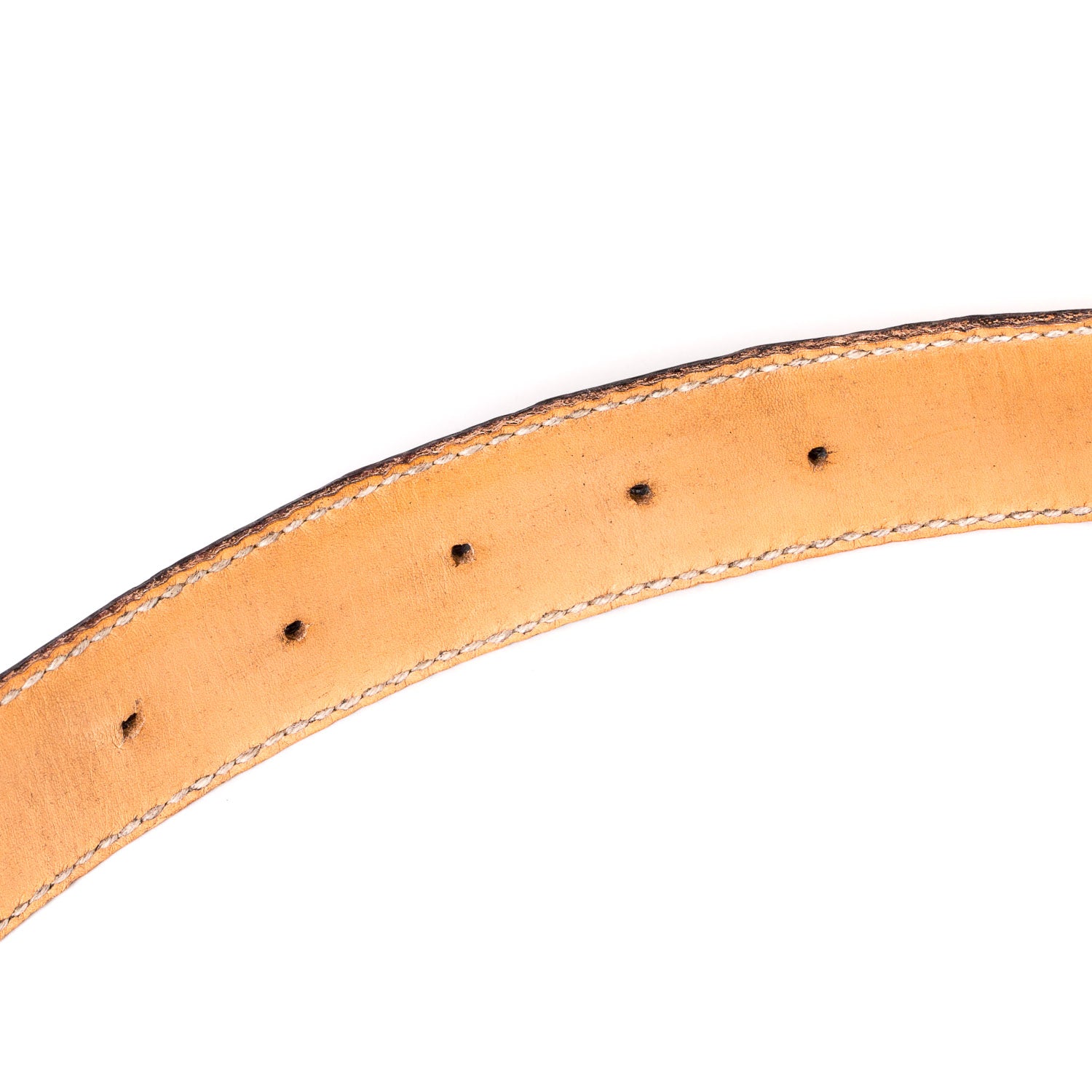 Gürtel aus dunkelbraunen "Belly" Krokodilleder - reine Handarbeit